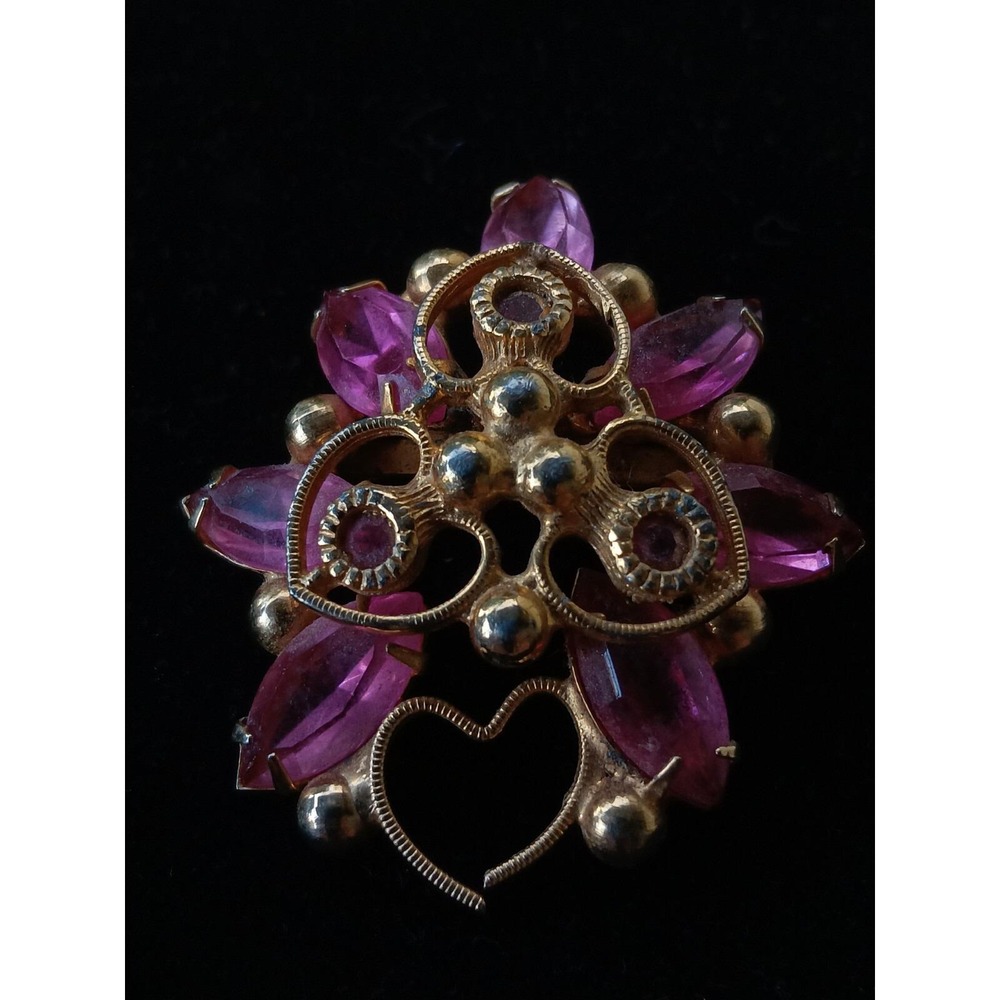 Juliana Givre Pink Brooch Pin Vintage Rare - Picture 3 of 5